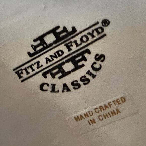 Fitz and Floyd Trio Christmas Lodge Fall Pinecone Leaf Tea Pot Plate and Bowl - Picture 7 of 10